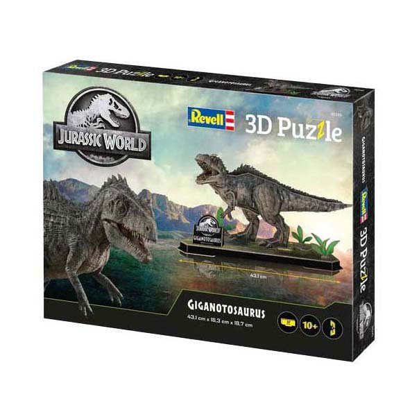 Kit de construction de puzzle 3D Revell Jurassic World - Giganotosaure - 60dlg.