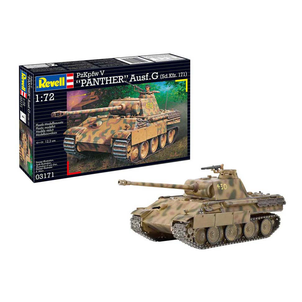 Revell Modellbausatz – Panther Ausf.G 1:72 – 124 Teile. Revell Modellbausatz – Panther Ausf.G 1:72 – 124 Teile.