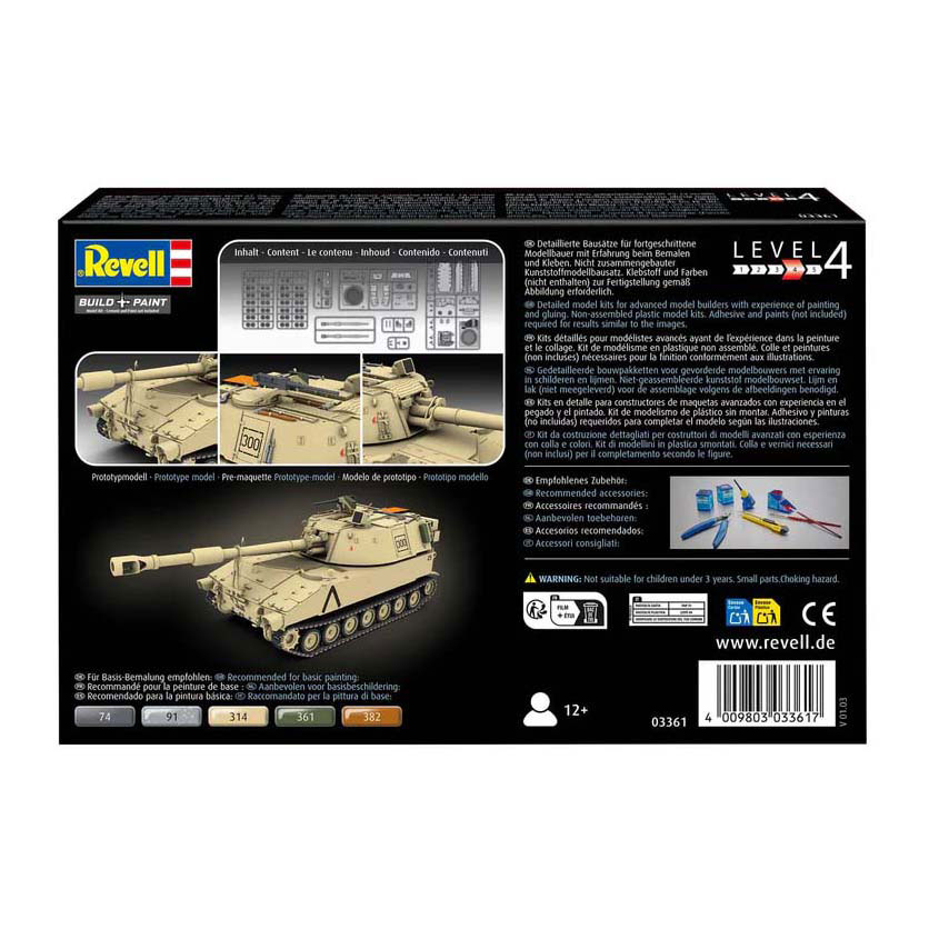 Revell Modelbouwpakket - M109 A2 1:72 - 168dlg. Revell Modelbouwpakket - M109 A2 1:72 - 168dlg.
