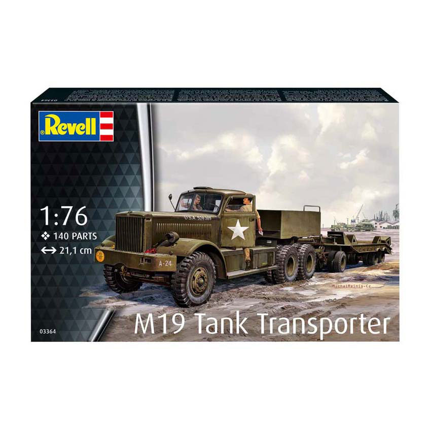 Revell Modelbouwpakket - M19 Tank Transporter 1:76 - 140dlg. Revell Modelbouwpakket - M19 Tank Transporter 1:76 - 140dlg.