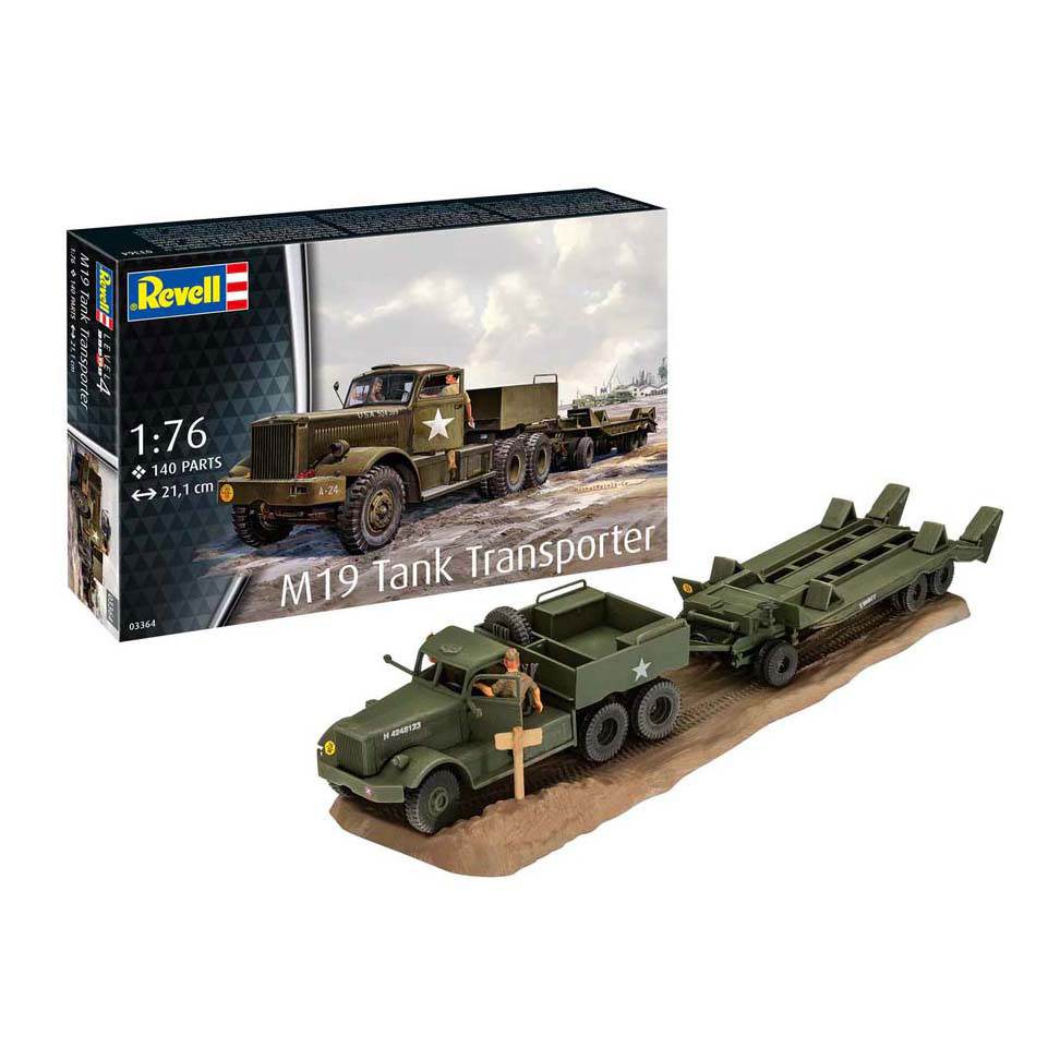Revell Modelbouwpakket - M19 Tank Transporter 1:76 - 140dlg. Revell Modelbouwpakket - M19 Tank Transporter 1:76 - 140dlg.