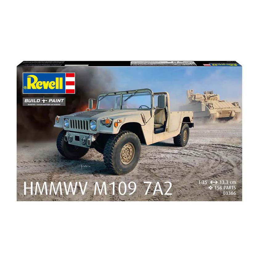 Revell Modelbouwpakket - HMMWV M109 7A2 1:35 - 156dlg. Revell Modelbouwpakket - HMMWV M109 7A2 1:35 - 156dlg.