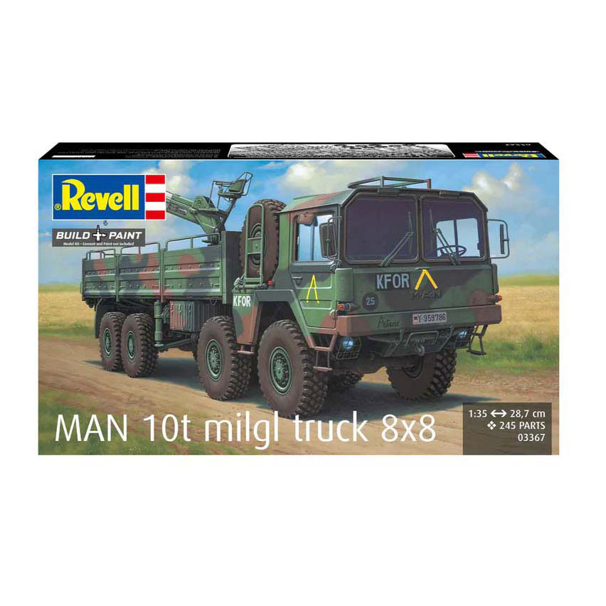 Revell Modelbouwpakket - MAN 10t milgl camion 8x8 1:35 - 245dlg. Revell Modelbouwpakket - MAN 10t milgl camion 8x8 1:35 - 245dlg.