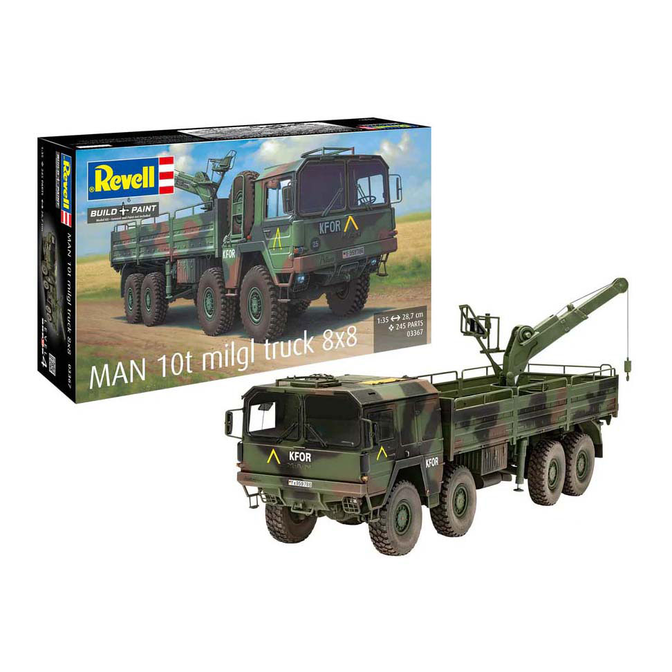 Revell Modelbouwpakket - MAN 10t milgl camion 8x8 1:35 - 245dlg. Revell Modelbouwpakket - MAN 10t milgl camion 8x8 1:35 - 245dlg.