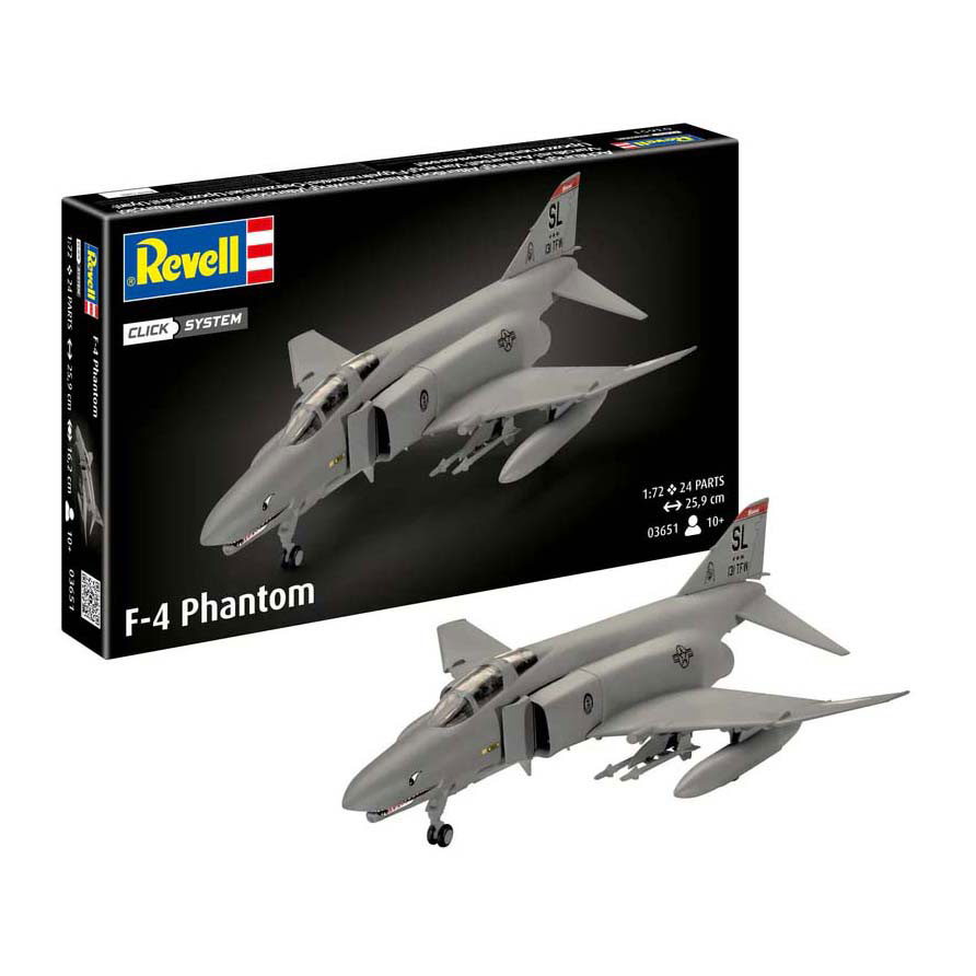 Kit de construction de modèles Revell - F-4 Phantom - 24 pièces. Kit de construction de modèles Revell - F-4 Phantom - 24 pièces.