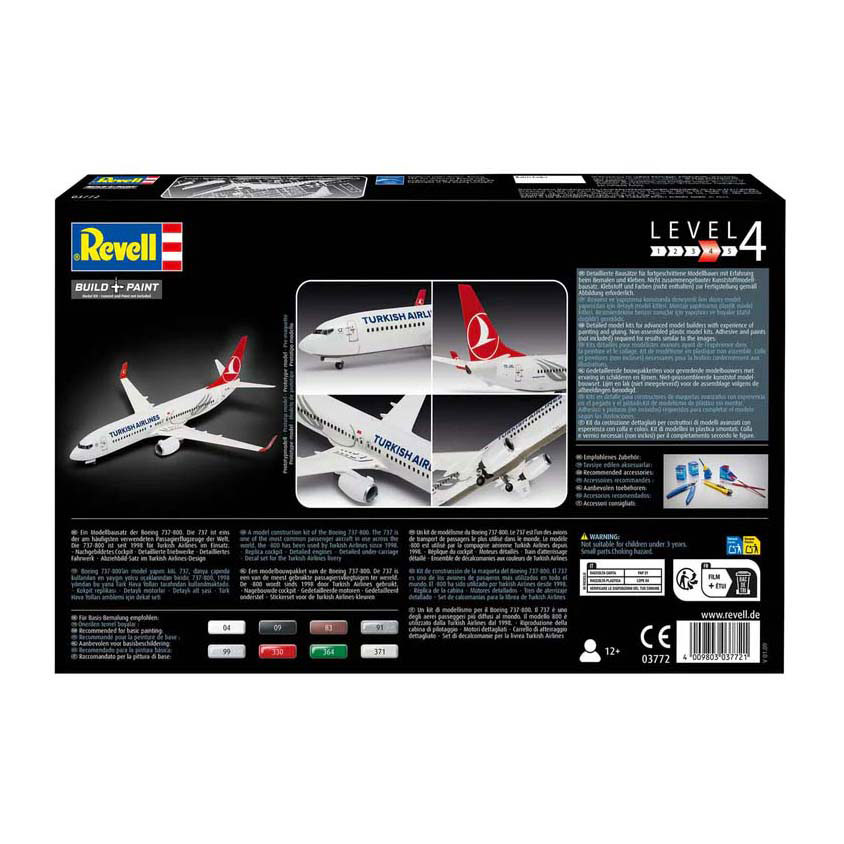 Revell Modelbouwpakket - Boeing 737-800 Turkish Airlines 1:144 - 63dlg.