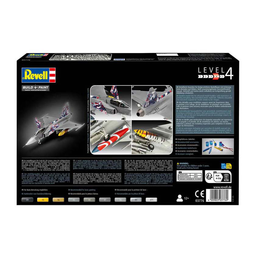 Revell Modellbausatz - Saab JAS-39C Gripen 1:72 - 120dlg. Revell Modellbausatz - Saab JAS-39C Gripen 1:72 - 120dlg.