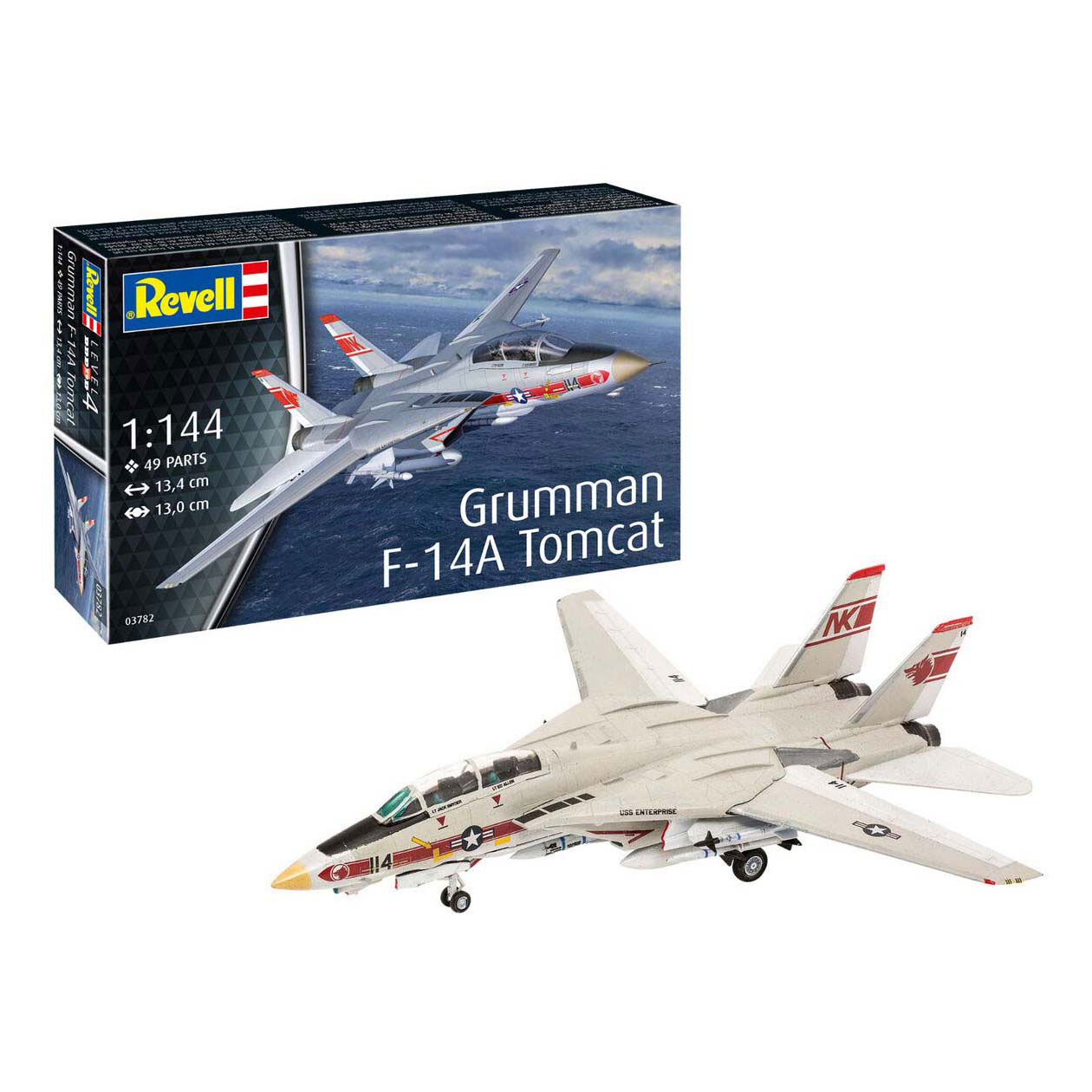 Revell Modelbouwpakket - Grumman F-14A Tomcat 1:144 - 49dlg. Revell Modelbouwpakket - Grumman F-14A Tomcat 1:144 - 49dlg.