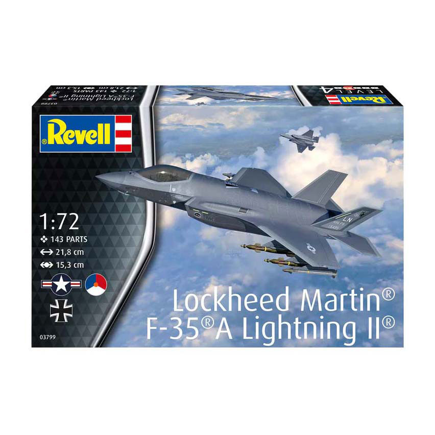 Revell Modelbouwpakket - Lockheed Martin F35 A Lightning II 1:72 - 143dlg. Revell Modelbouwpakket - Lockheed Martin F35 A Lightning II 1:72 - 143dlg.