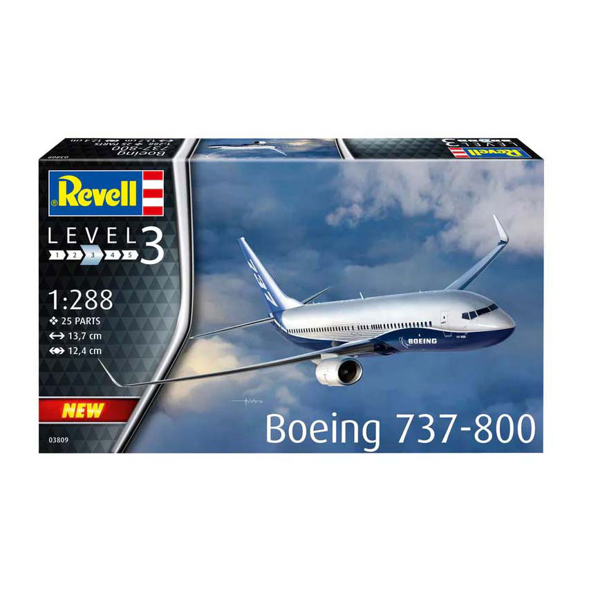 Kit de construction de modèles Revell - Boeing 737-800 1:288 - 25dlg. Kit de construction de modèles Revell - Boeing 737-800 1:288 - 25dlg.