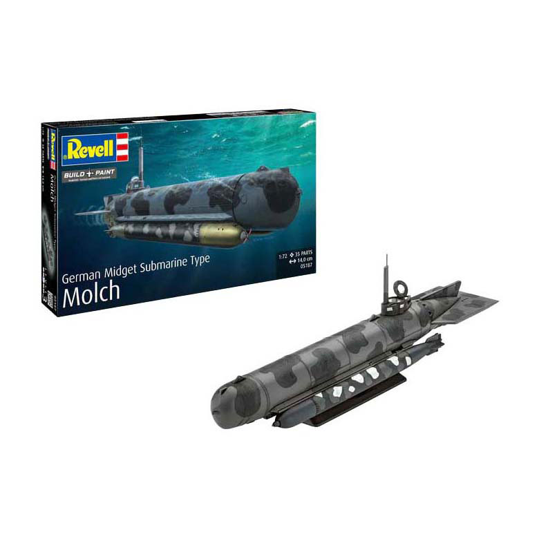 Kit de construction de modèles Revell - Sous-marin allemand type Molch 1:72 - 35dlg.