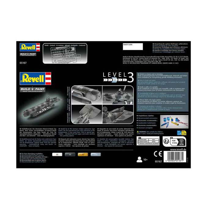 Kit de construction de modèles Revell - Sous-marin allemand type Molch 1:72 - 35dlg.