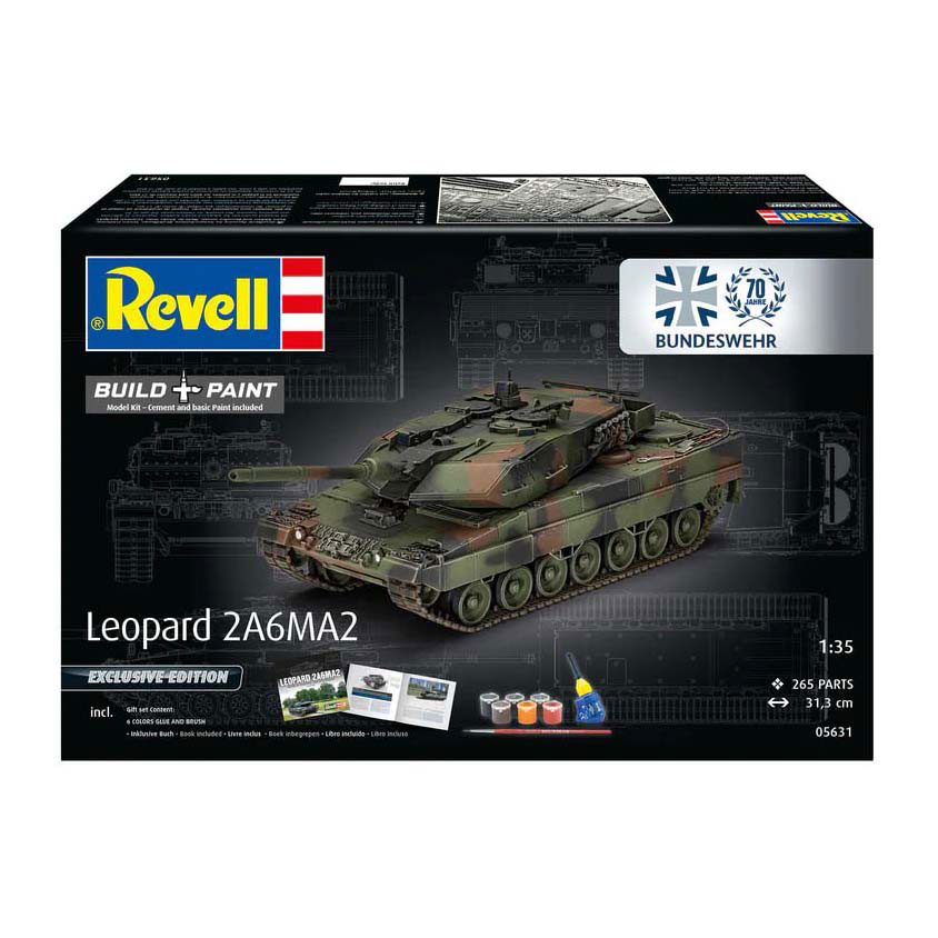 Maquette Revell - 70 ans de Bundeswehr : Leopard 2 A6A2 1:35 - 265 pièces.