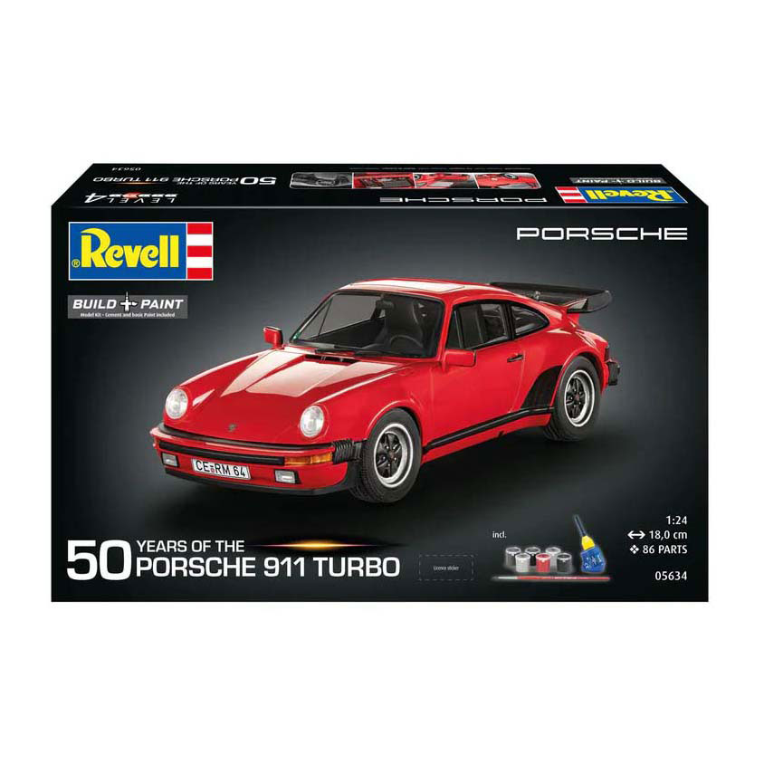 Revell Modelbouwpakket - Porsche 911 Turbo - 50 Years of Porsche Turbo 1:24 - 86dlg. Revell Modelbouwpakket - Porsche 911 Turbo - 50 Years of Porsche Turbo 1:24 - 86dlg.