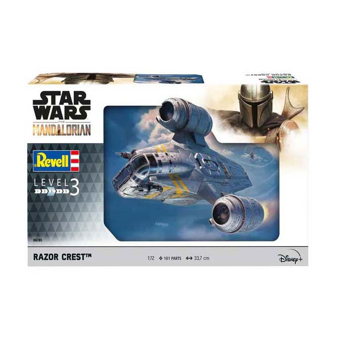 Kit de construction de modèles Revell Star Wars - Razor Crest The Mandalorian 1:72 - 101 pièces.
