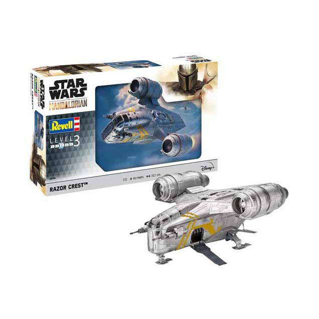 Kit de construction de modèles Revell Star Wars - Razor Crest The Mandalorian 1:72 - 101 pièces.