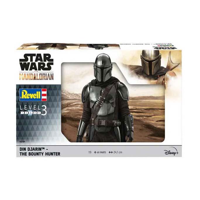 Kit de construction de modèles Revell Star Wars - Din Djarin Le chasseur de primes Le Mandalorien 1:9 - 60 pièces.