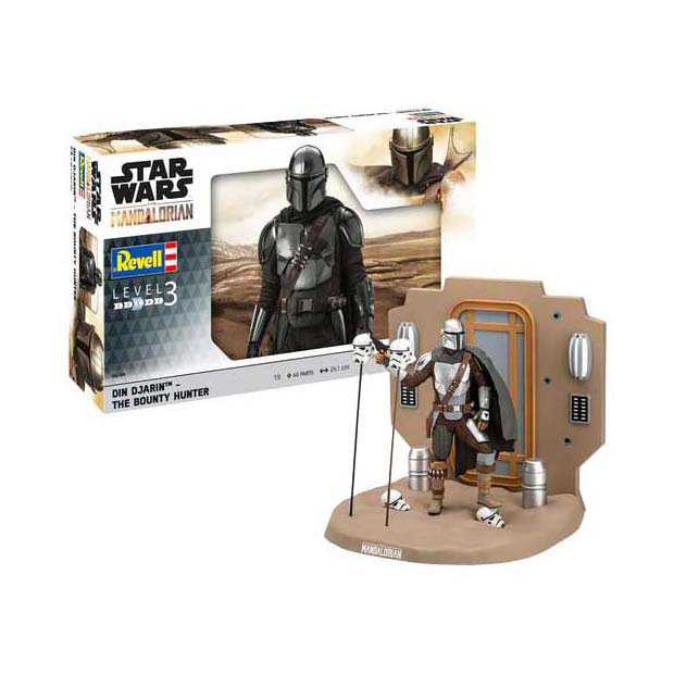 Kit de construction de modèles Revell Star Wars - Din Djarin Le chasseur de primes Le Mandalorien 1:9 - 60 pièces.