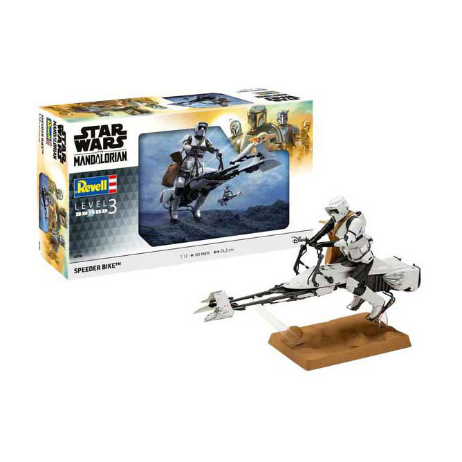 Kit de construction de modèle Revell Star Wars - Speeder Bike The Mandalorian 1:12 - 102dlg.