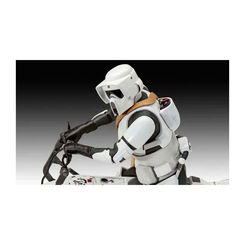Kit de construction de modèle Revell Star Wars - Speeder Bike The Mandalorian 1:12 - 102dlg.