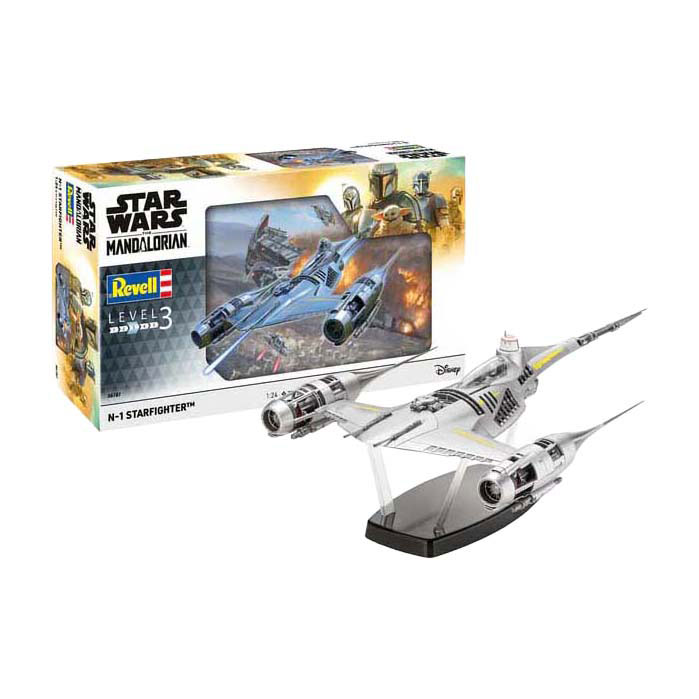 Kit de construction de modèles Revell Star Wars - N1 Starfighter The Mandalorian 1:24 - 77 pièces.