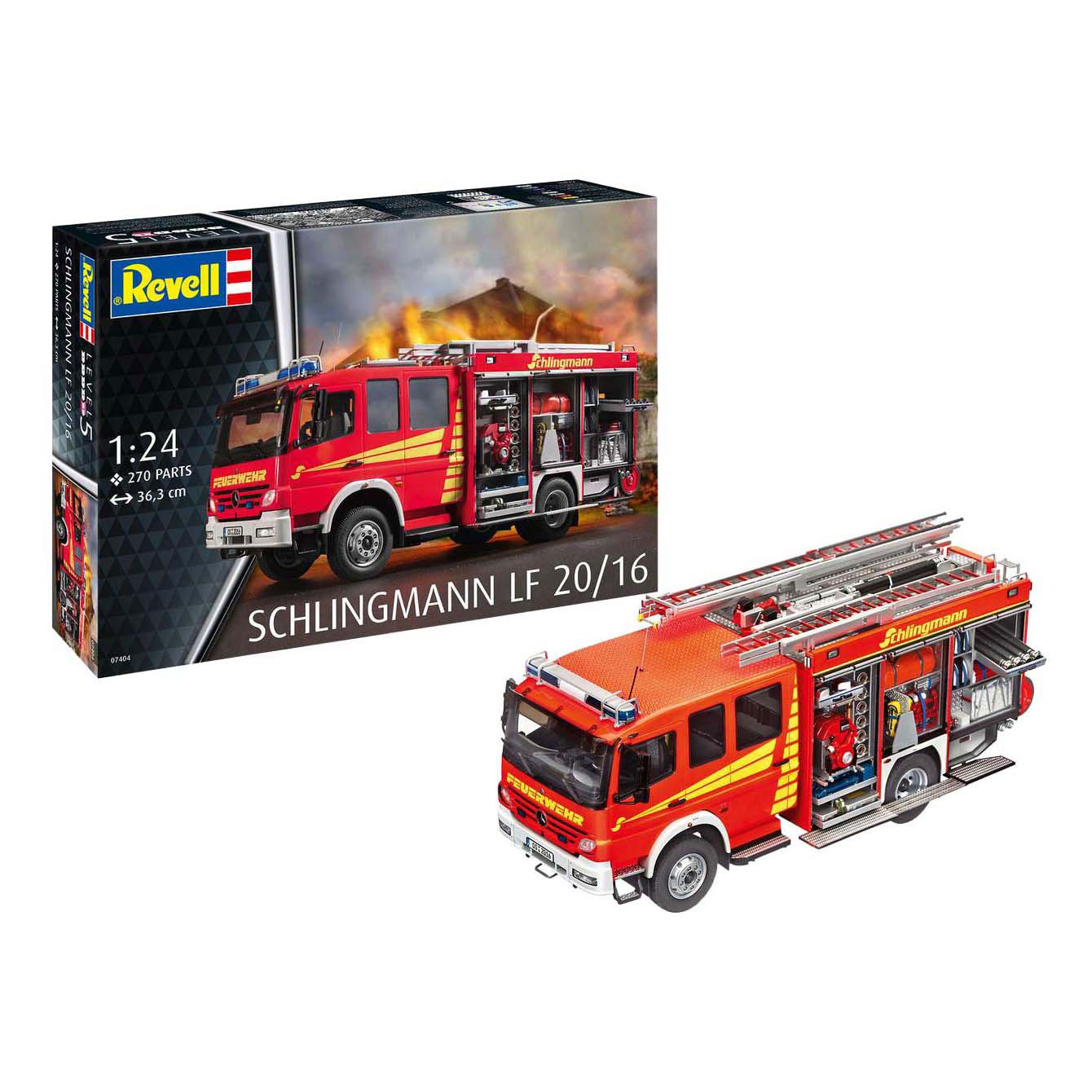Revell Modelbouwpakket - Schlingmann LF 20/16 1:24 - 270dlg. Revell Modelbouwpakket - Schlingmann LF 20/16 1:24 - 270dlg.