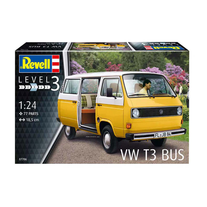 Kit de construction de modèles Revell - Bus VW T3 1:25 - 77dlg. Kit de construction de modèles Revell - Bus VW T3 1:25 - 77dlg.