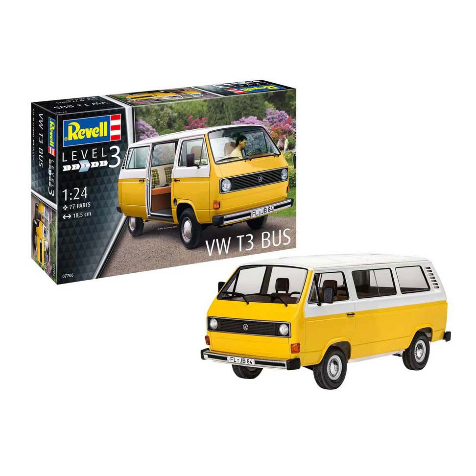 Kit de construction de modèles Revell - Bus VW T3 1:25 - 77dlg. Kit de construction de modèles Revell - Bus VW T3 1:25 - 77dlg.