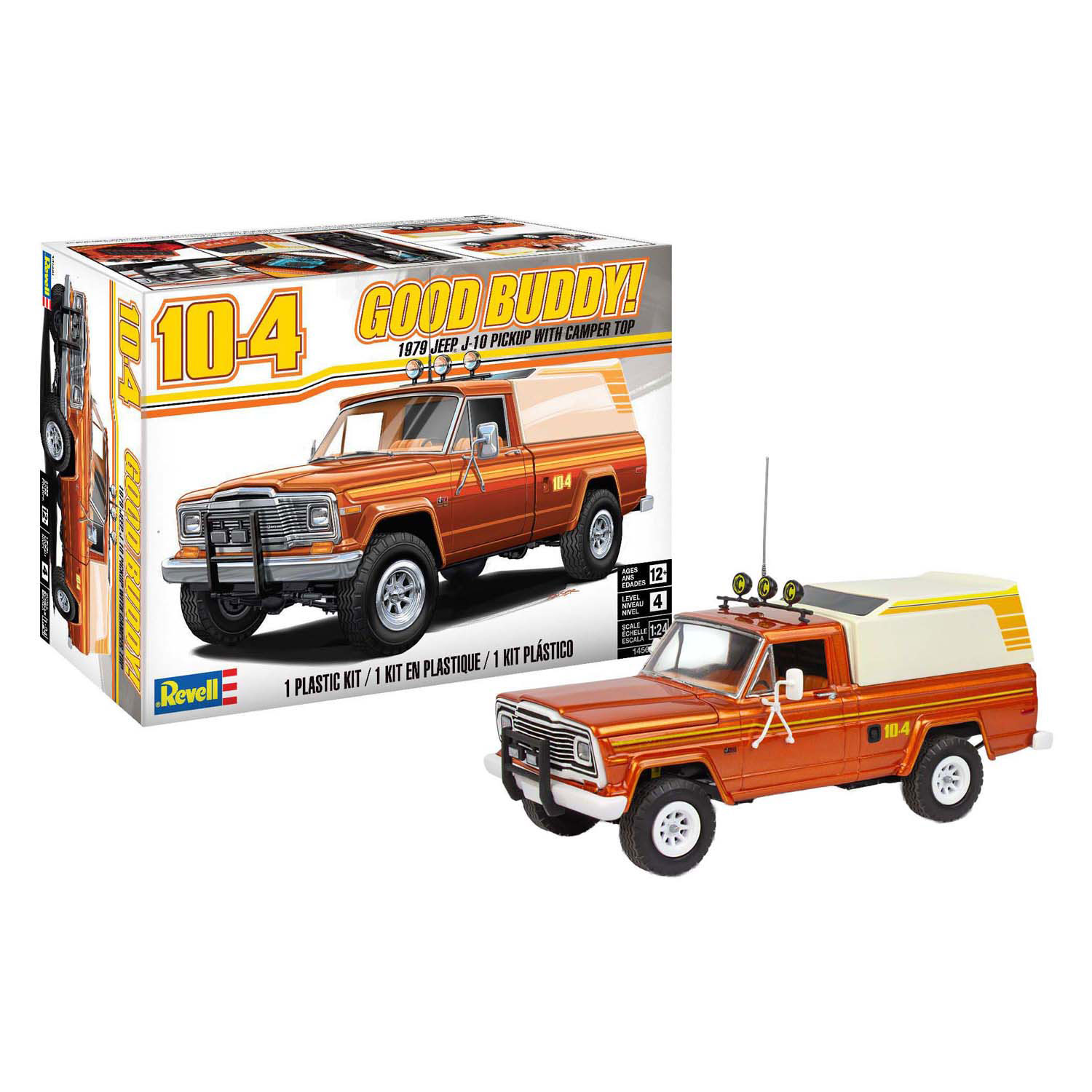 Revell Modelbouwpakket  - 1979 Jeep J-10 Pickup with camper top 1:24 - Revell Modelbouwpakket  - 1979 Jeep J-10 Pickup with camper top 1:24 -