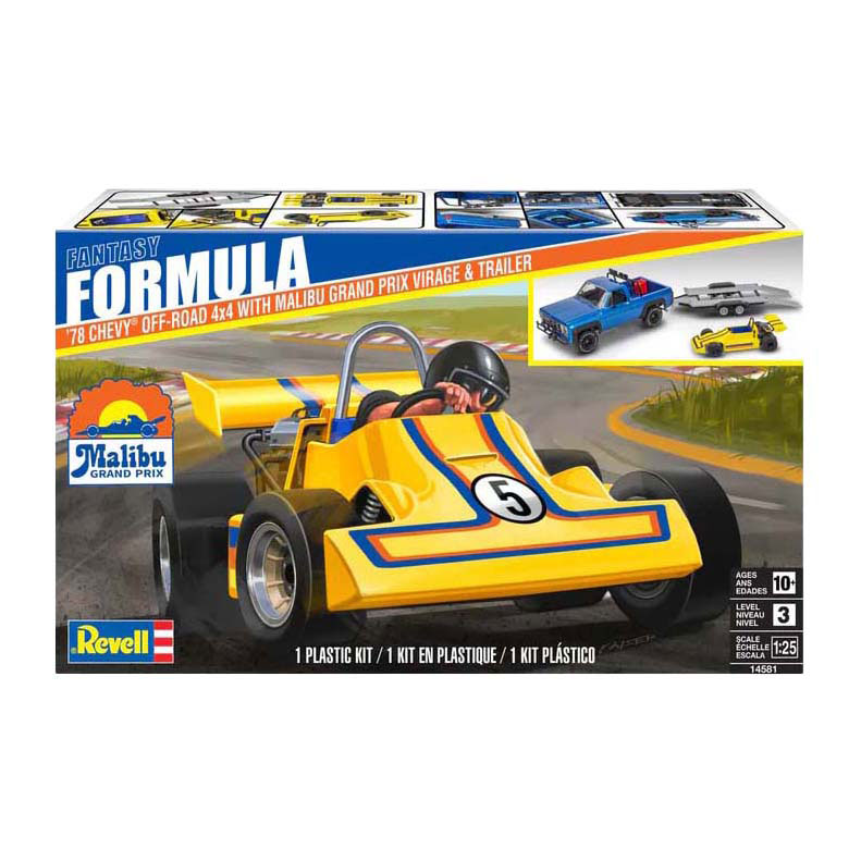 Revell Modelbouwpakket  - '78 Chevy 4x4 Pickup with Go-kart 1:25 Revell Modelbouwpakket  - '78 Chevy 4x4 Pickup with Go-kart 1:25
