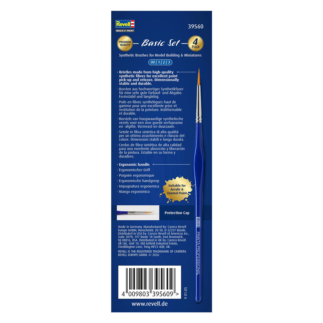 Ensemble de base de pinceaux professionnels Revell Painta