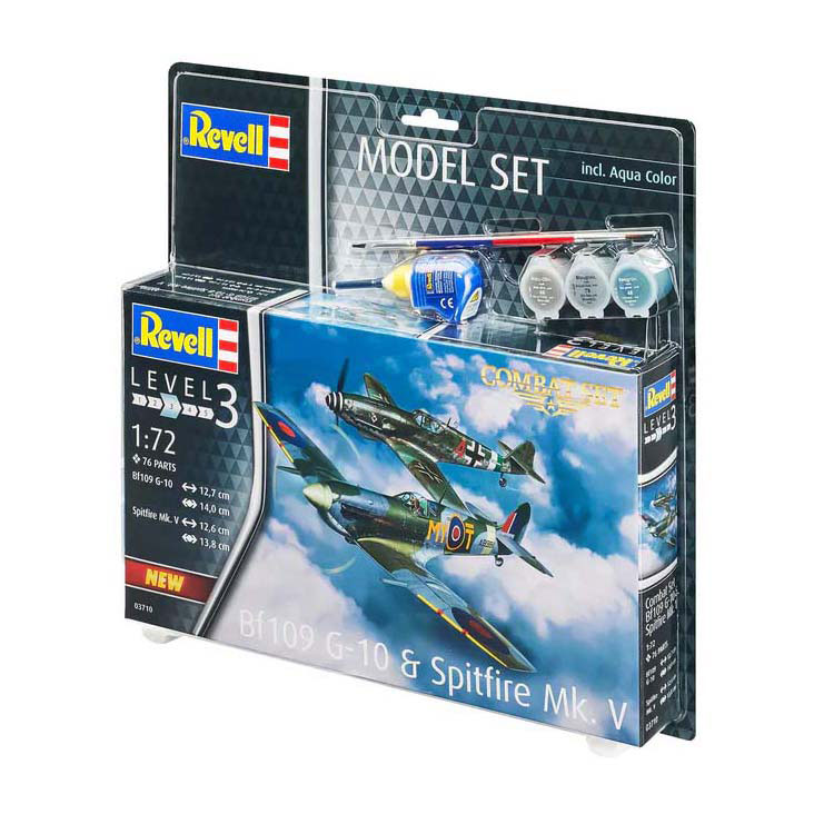 Revell Modelbouwpakket - Combat Set Bf109G-10 & Spitfire Mk.V 1:72 - 76dlg.