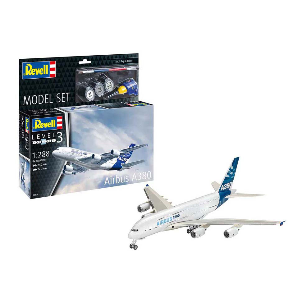 Kit de construction de modèles Revell - Airbus A380 1:288 - 48dlg.