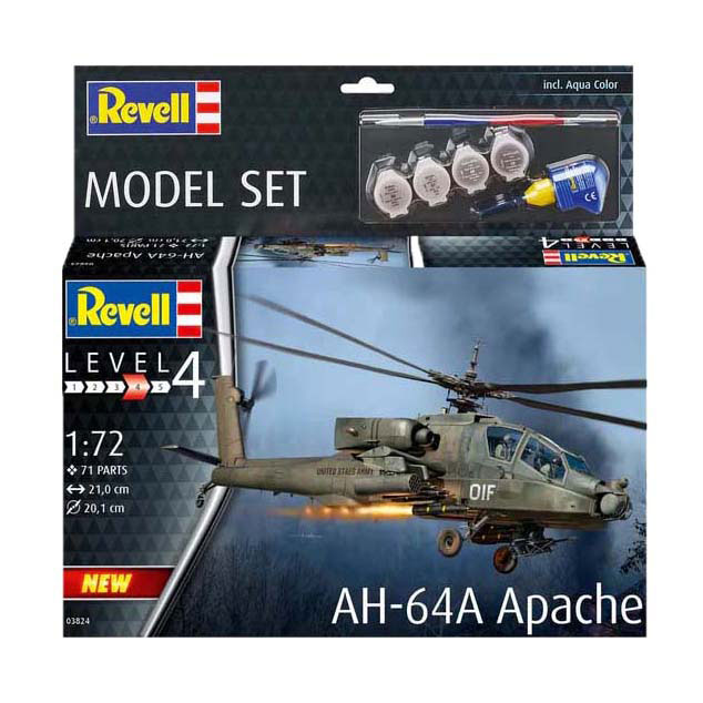 Revell Modellbausatz - AH-64A Apache 1:72 - 71dlg. Revell Modellbausatz - AH-64A Apache 1:72 - 71dlg.