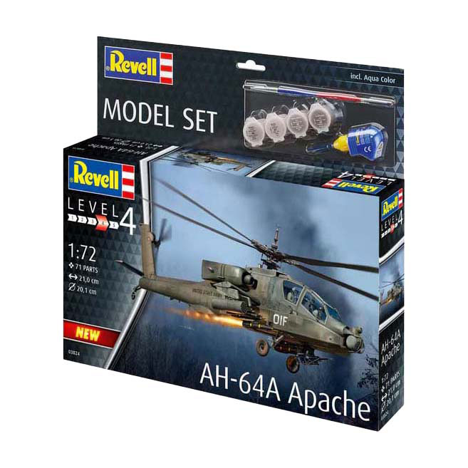 Revell Modellbausatz - AH-64A Apache 1:72 - 71dlg. Revell Modellbausatz - AH-64A Apache 1:72 - 71dlg.