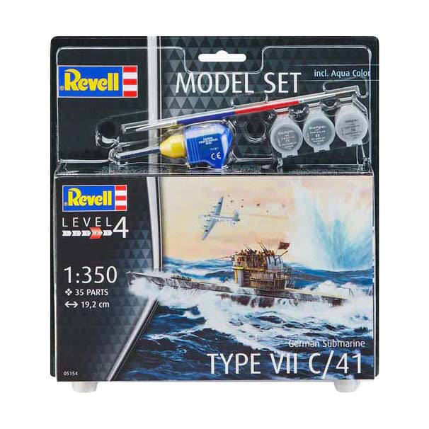 Revell Modellbausatz - Deutsches U-Boot Typ VII C/41 1:350 - 35dlg. Revell Modellbausatz - Deutsches U-Boot Typ VII C/41 1:350 - 35dlg.