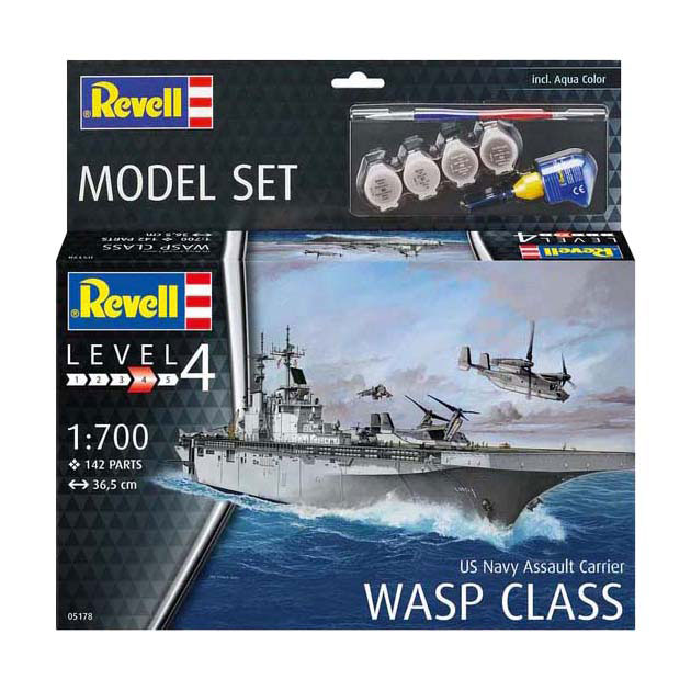 Revell Modellbausatz - US Navy Angriffsträger WASP-Klasse 1:700 - 142 Teile. Revell Modellbausatz - US Navy Angriffsträger WASP-Klasse 1:700 - 142 Teile.