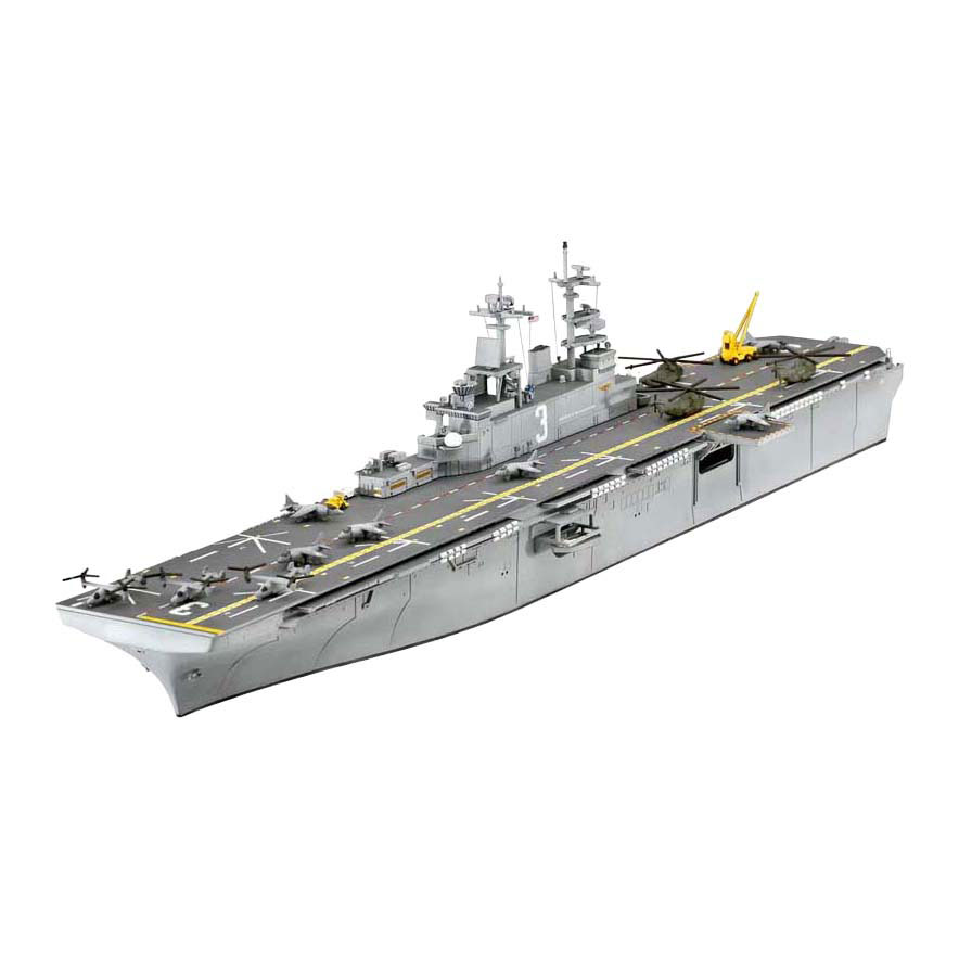 Revell Modellbausatz - US Navy Angriffsträger WASP-Klasse 1:700 - 142 Teile.