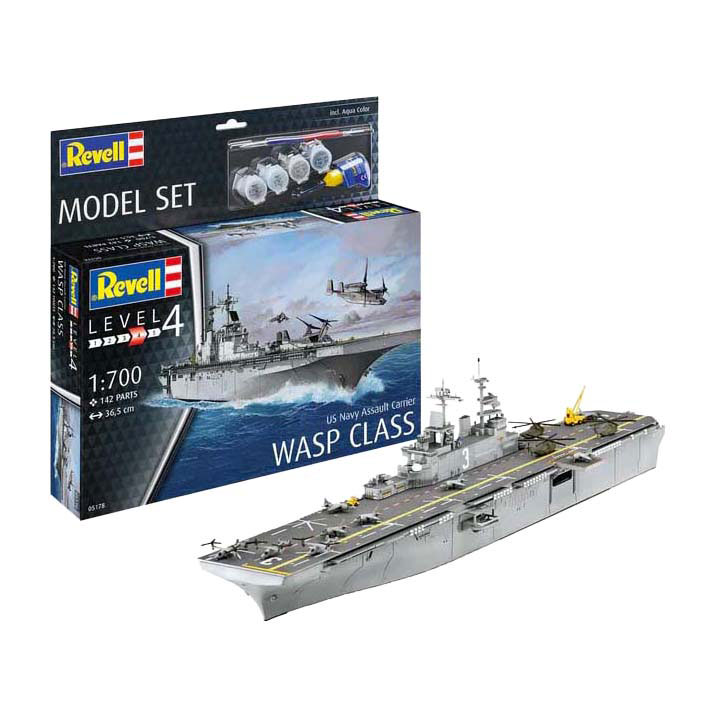 Revell Modellbausatz - US Navy Angriffsträger WASP-Klasse 1:700 - 142 Teile. Revell Modellbausatz - US Navy Angriffsträger WASP-Klasse 1:700 - 142 Teile.