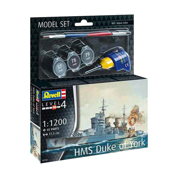 Revell Modellbausatz - Schlachtschiff HMS Duke of York 1:1200 - 45 Teile. Revell Modellbausatz - Schlachtschiff HMS Duke of York 1:1200 - 45 Teile.