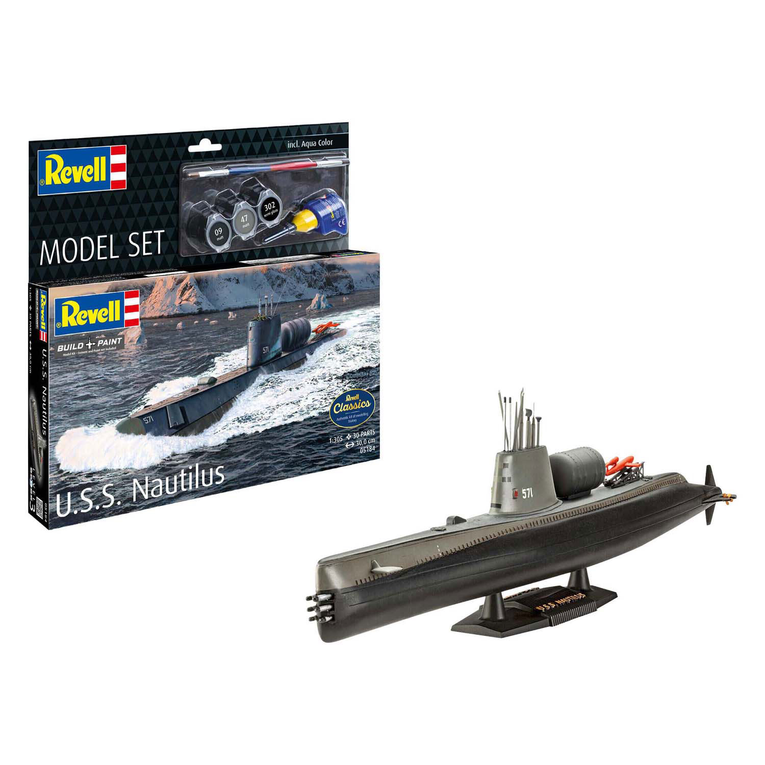 Kit de construction de modèle Revell - USS Nautilus 1:305 - 30dlg. Kit de construction de modèle Revell - USS Nautilus 1:305 - 30dlg.