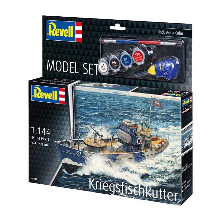Revell Modellbausatz - KFK (Kriegsfischkutter) 1:144 - 102-tlg. Revell Modellbausatz - KFK (Kriegsfischkutter) 1:144 - 102-tlg.