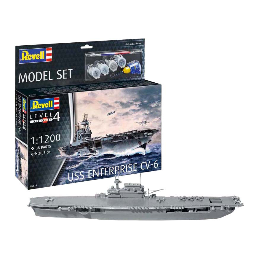 Revell Modellbausatz - USS Enterprise CV-6 1:1200 - 38-tlg. Revell Modellbausatz - USS Enterprise CV-6 1:1200 - 38-tlg.