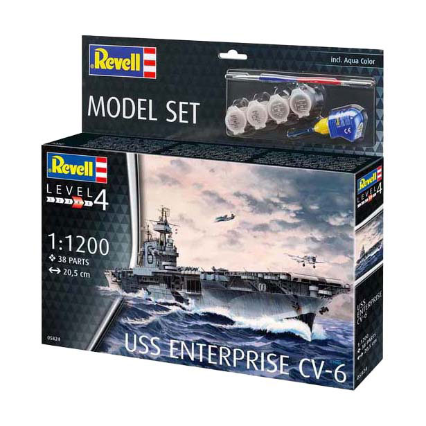 Revell Modellbausatz - USS Enterprise CV-6 1:1200 - 38-tlg. Revell Modellbausatz - USS Enterprise CV-6 1:1200 - 38-tlg.
