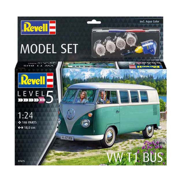 Revell Modelbouwpakket - VW T1 Bus 1:24 - 146dlg. Revell Modelbouwpakket - VW T1 Bus 1:24 - 146dlg.