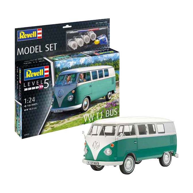 Revell Modelbouwpakket - VW T1 Bus 1:24 - 146dlg.
