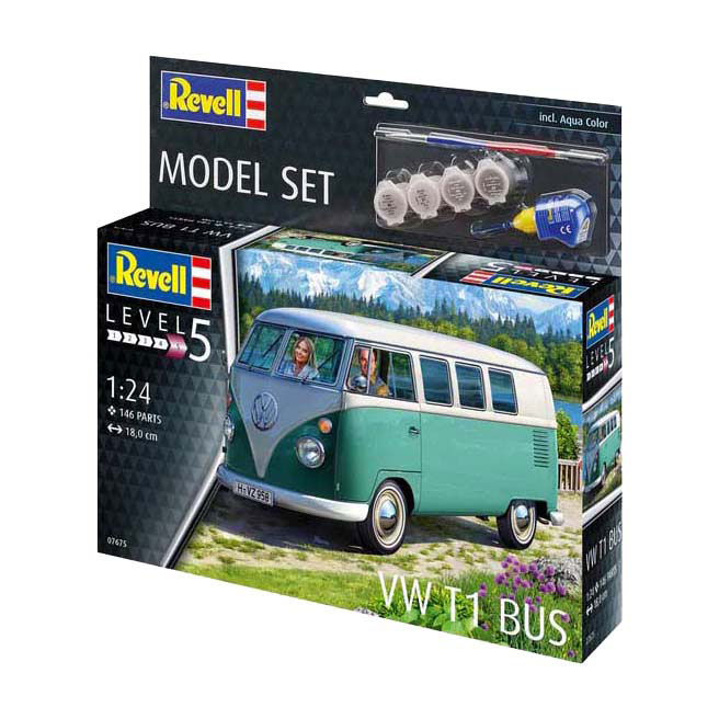 Revell Modelbouwpakket - VW T1 Bus 1:24 - 146dlg. Revell Modelbouwpakket - VW T1 Bus 1:24 - 146dlg.
