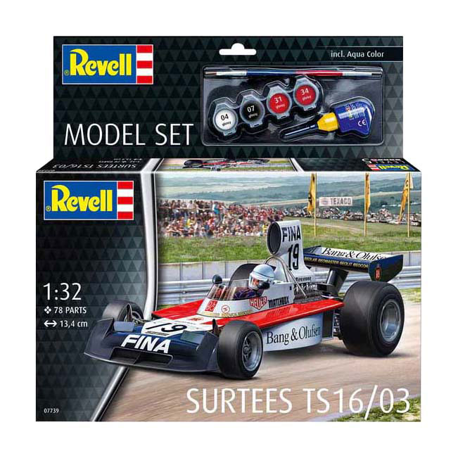 Revell Modellbausatz - Surtees TS16/03 Formel 1 1:32 - 78dlg. Revell Modellbausatz - Surtees TS16/03 Formel 1 1:32 - 78dlg.