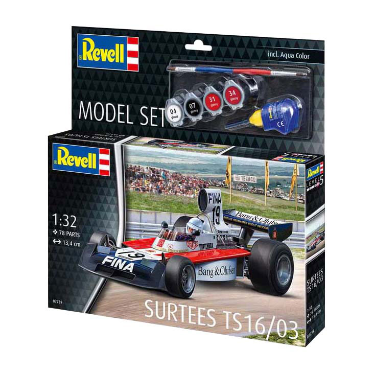 Revell Modellbausatz - Surtees TS16/03 Formel 1 1:32 - 78dlg. Revell Modellbausatz - Surtees TS16/03 Formel 1 1:32 - 78dlg.