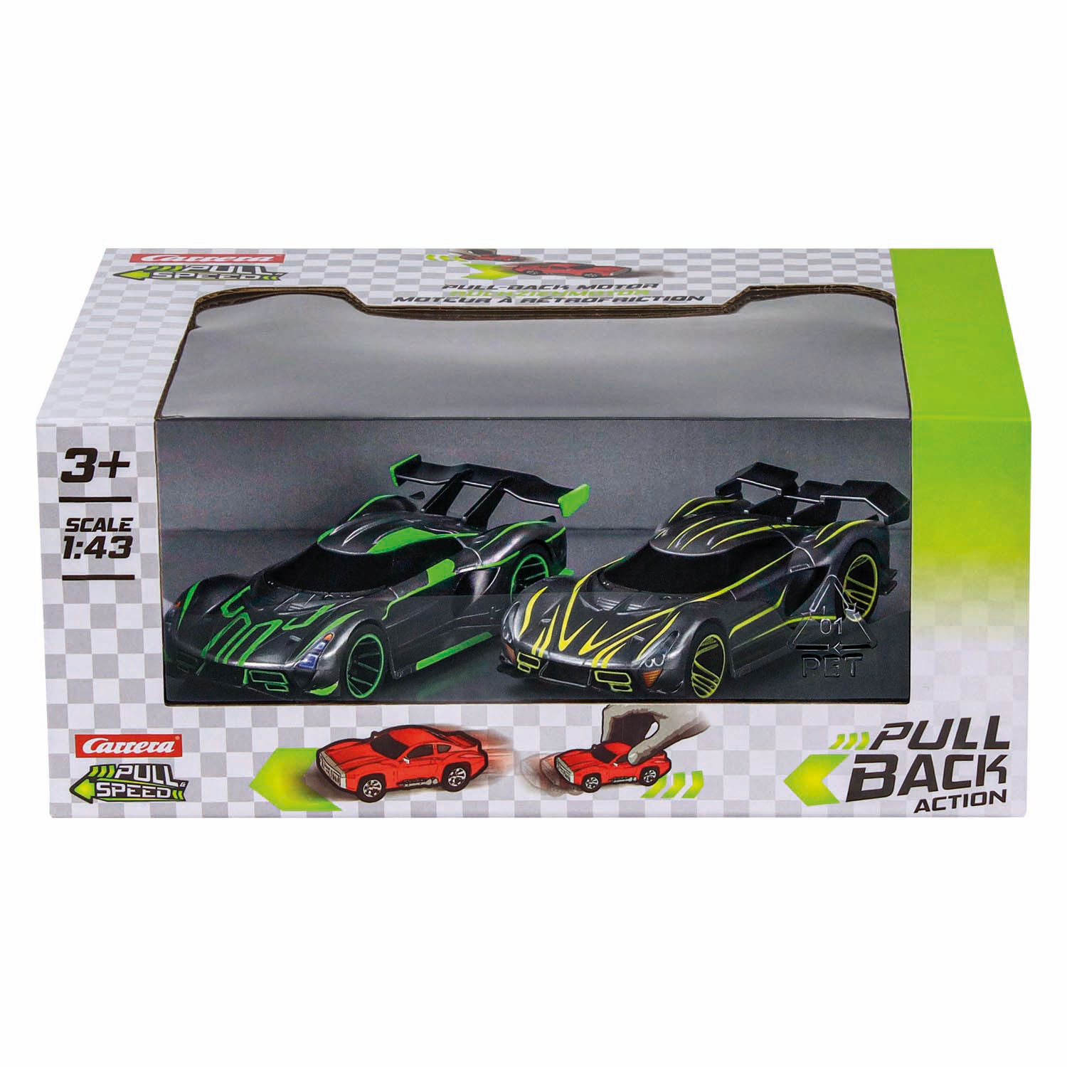 Pack de deux hypercars Carrera à Pull back - 1:43